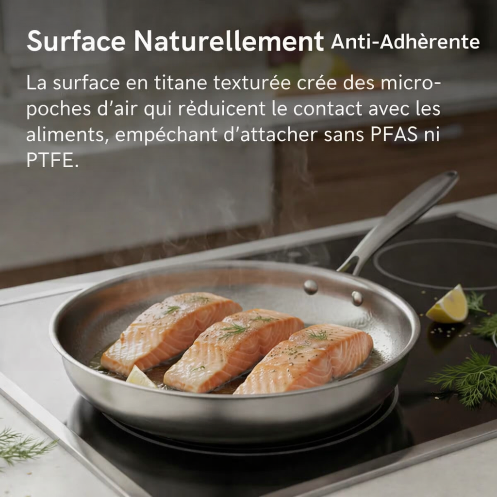Batterie de cuisine en titane Pro