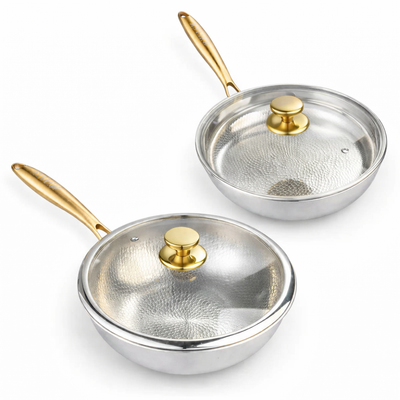 Poêle essentielle en titane Pro + Wok en titane Pro