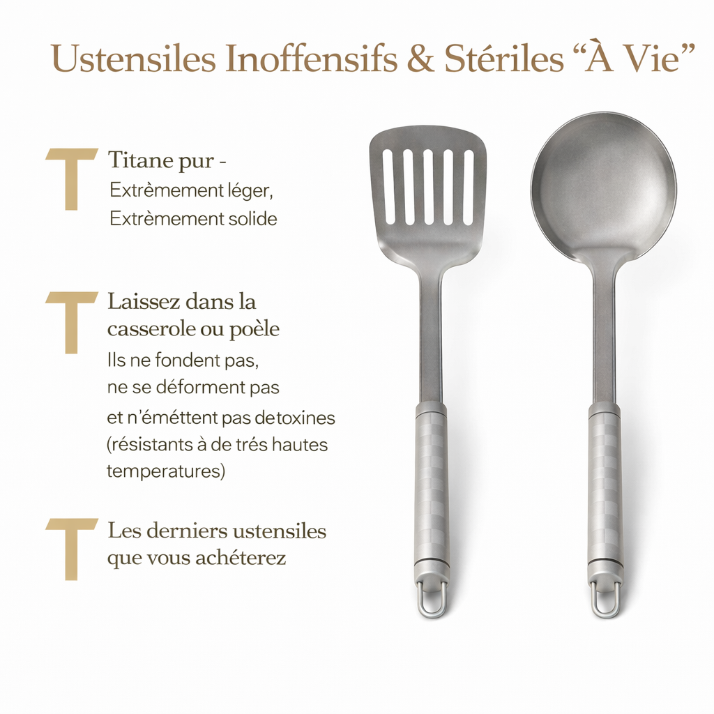 Batterie de cuisine complète Signature en titane (14 pièces)