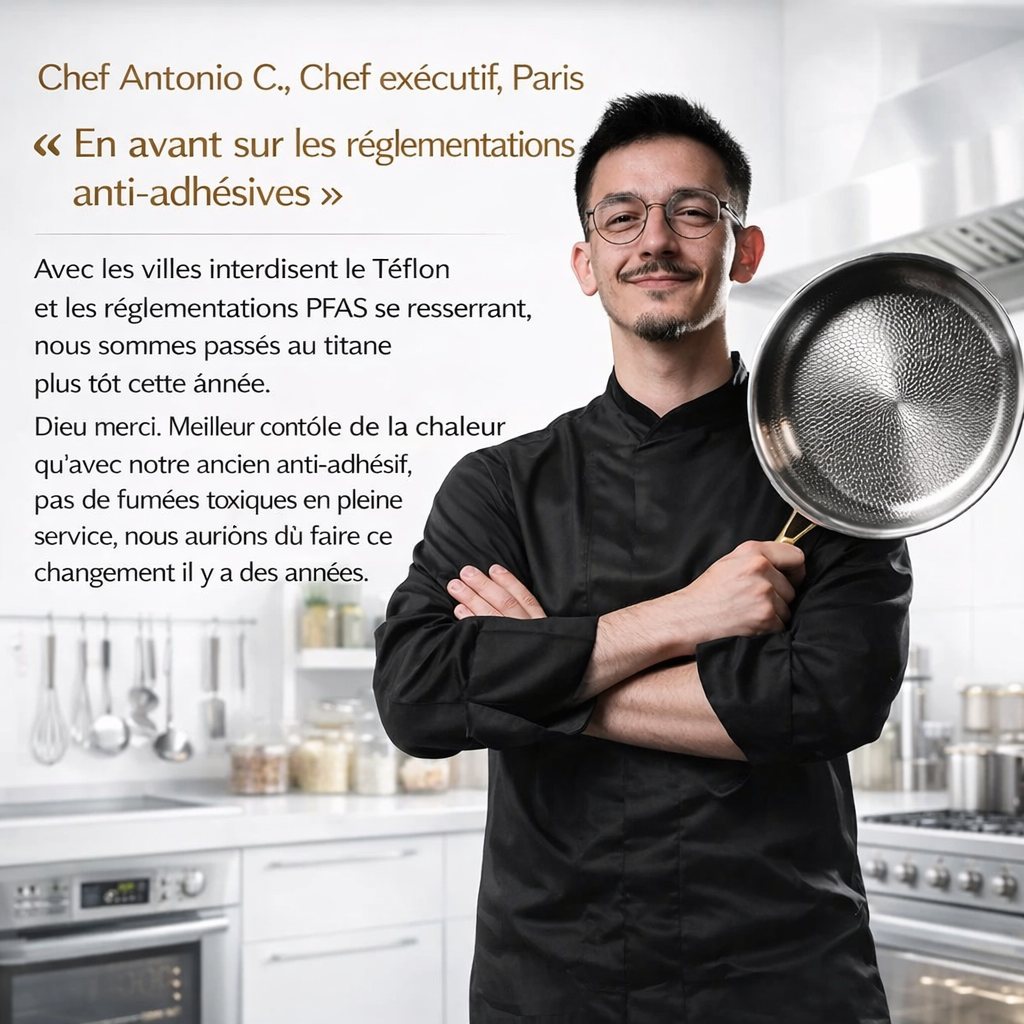 Batterie de cuisine complète Signature en titane (14 pièces)