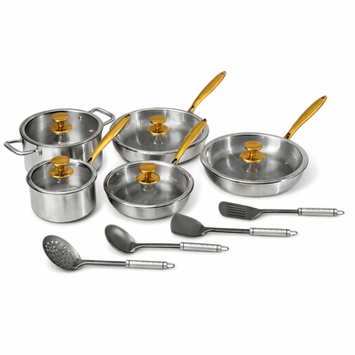 Batterie de cuisine complète Signature en titane (14 pièces)