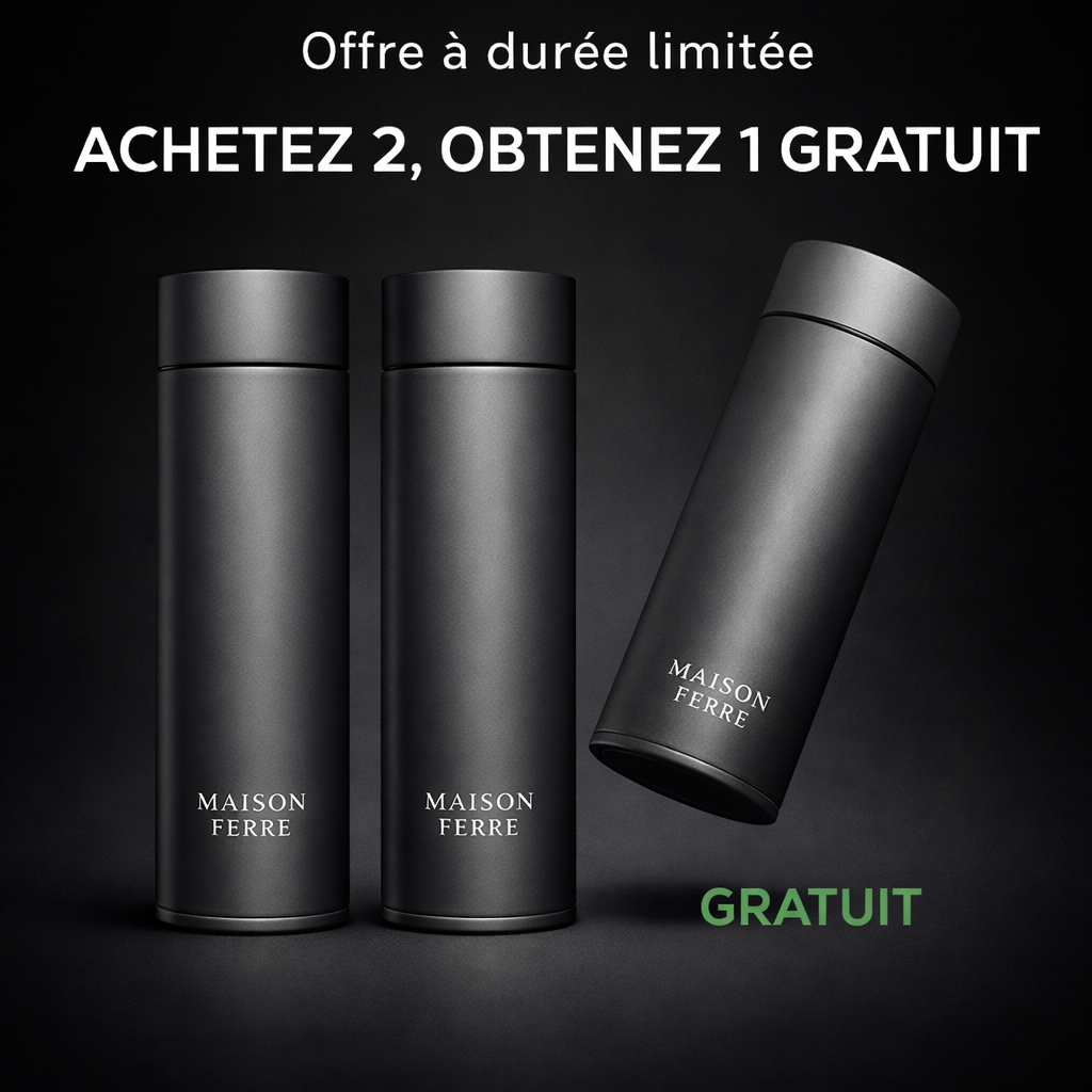Maison Ferré® – Bouteille d’Eau 100% Titane Pur Buvez Pur. Vivez Mieux.
