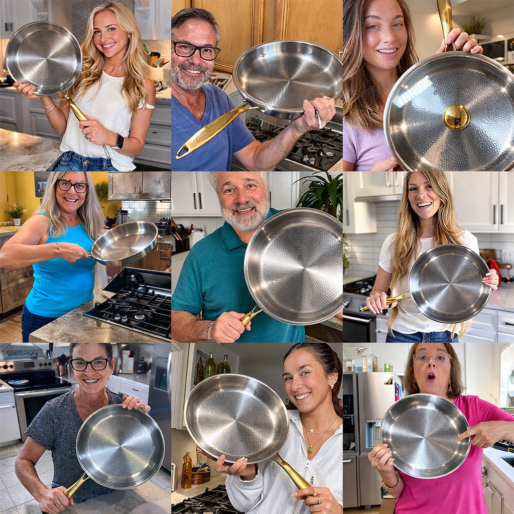 Batterie de cuisine complète Signature en titane (14 pièces)