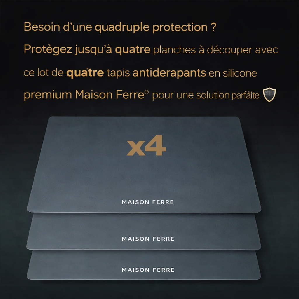 Tapis Antidérapant Maison Ferre® pour Planche à Découper (Silicone Premium)