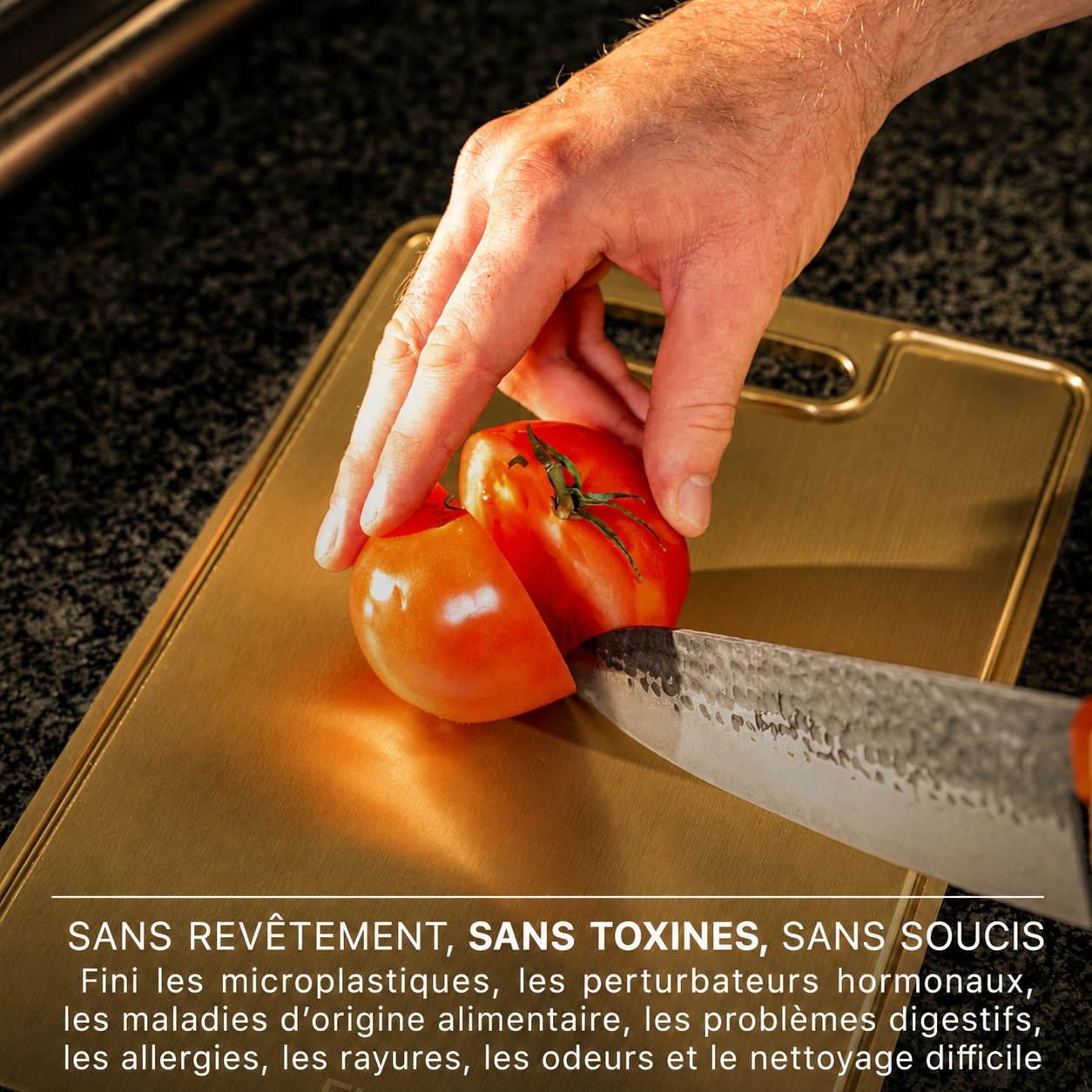 Planche en Titane Pur — Édition Or