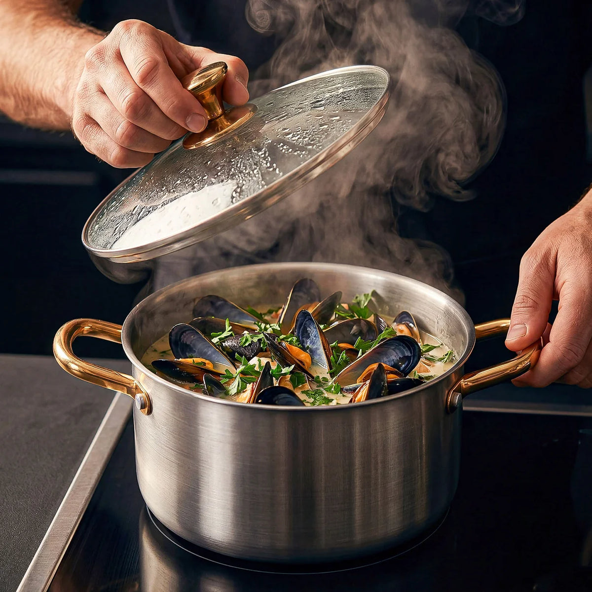 Batterie de cuisine complète Signature en titane (14 pièces)